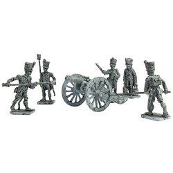 French Line Artillery crew and cannon 8 lb