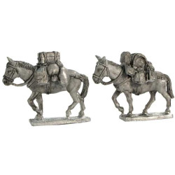 Mules with Knight's luggage
