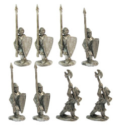 Light infantry with polearms, XII cent.