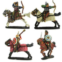 Heavy Cavalry, Ghulam or Mamelukes, galloping horses (4 variants
