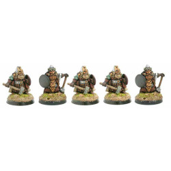 Dworgar Guard with hand weapons and shield