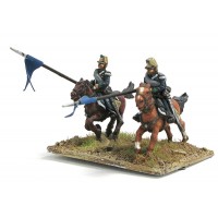 Lancers in campaign dress, charging