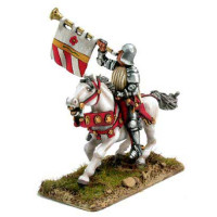 Trumpeter with sallet, mounted