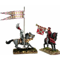 Mounted Trumpeter and Standard Bearer