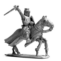 Knight XIII century with sword, charging