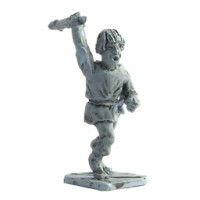 Peasant with club, running, 1250