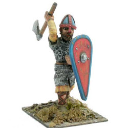 Norman or Saxon warrior, padded coat, falchion, shield