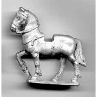 Heavy horse for medieval knight, uncovered, walking‚ 