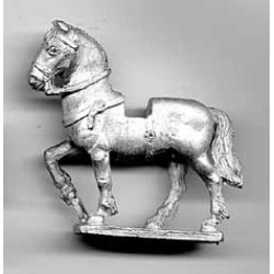 Heavy horse for medieval knight, uncovered, walking‚ 