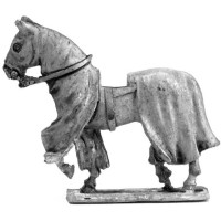 Covered war horse 1180 - 1350, walking