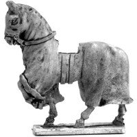 Covered war horse 1180 - 1350, walking(2)