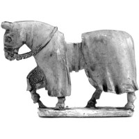 Covered war horse 1180 - 1350, walking(3)