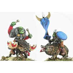 Orc wolf riders Standard bearer and Drummer