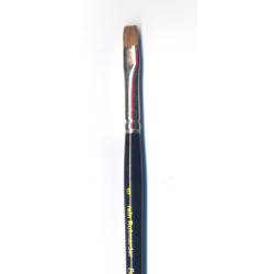 Nr 6 Flat hair paint brush, in pure red marten