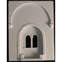 Resin wall with mullioned window