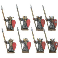 Dwarf warriors with spear and shield