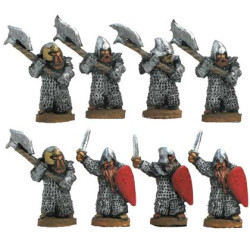 Dwarves warriors with axe and sword