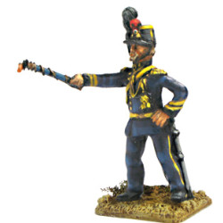 Artilleryman of the 'Voloire', firing the gun