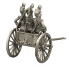 Limber for Piedmontese Artillery with three soldiers on